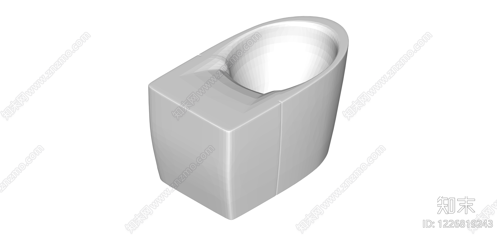 白色方形卫浴洁具SU模型下载【ID:1226819243】