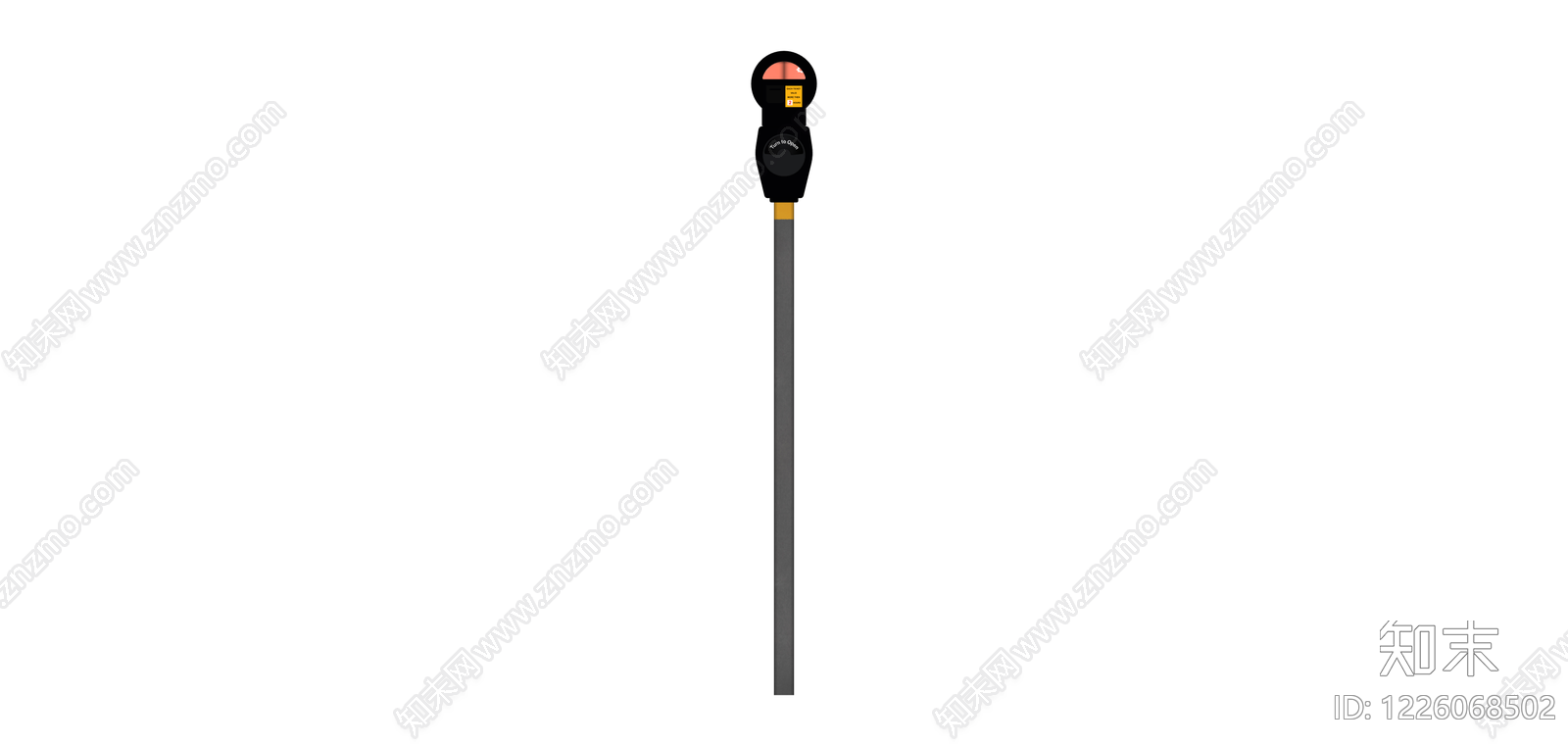 黑色单柱停车计时器SU模型下载【ID:1226068502】
