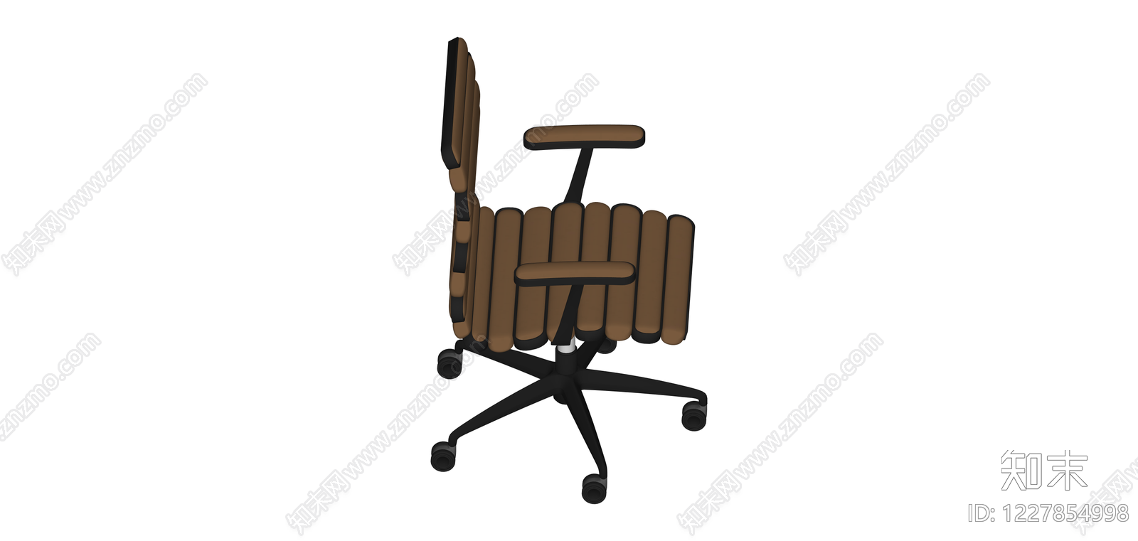 棕色条纹办公椅SU模型下载【ID:1227854998】