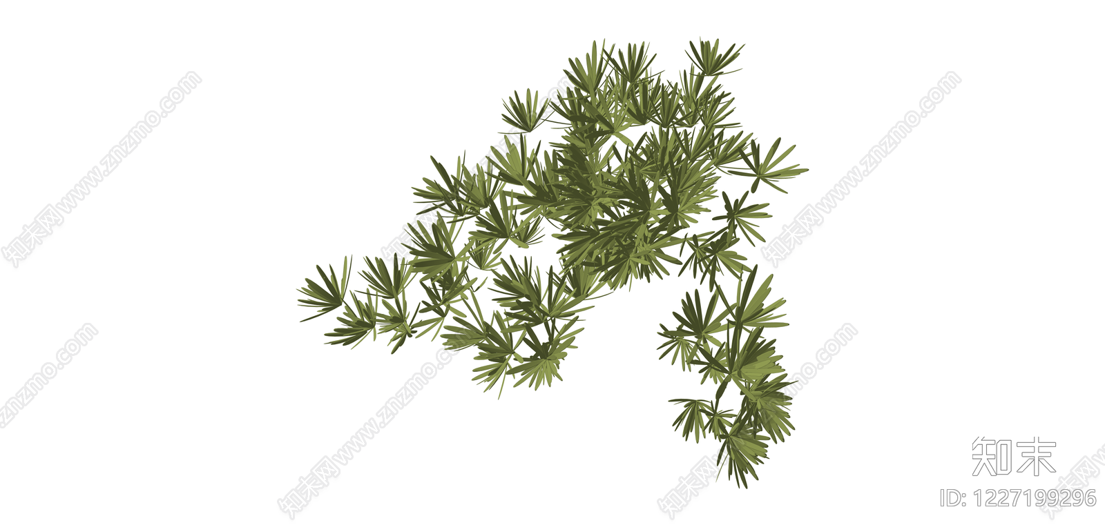 仿真绿植枝条模型SU模型下载【ID:1227199296】