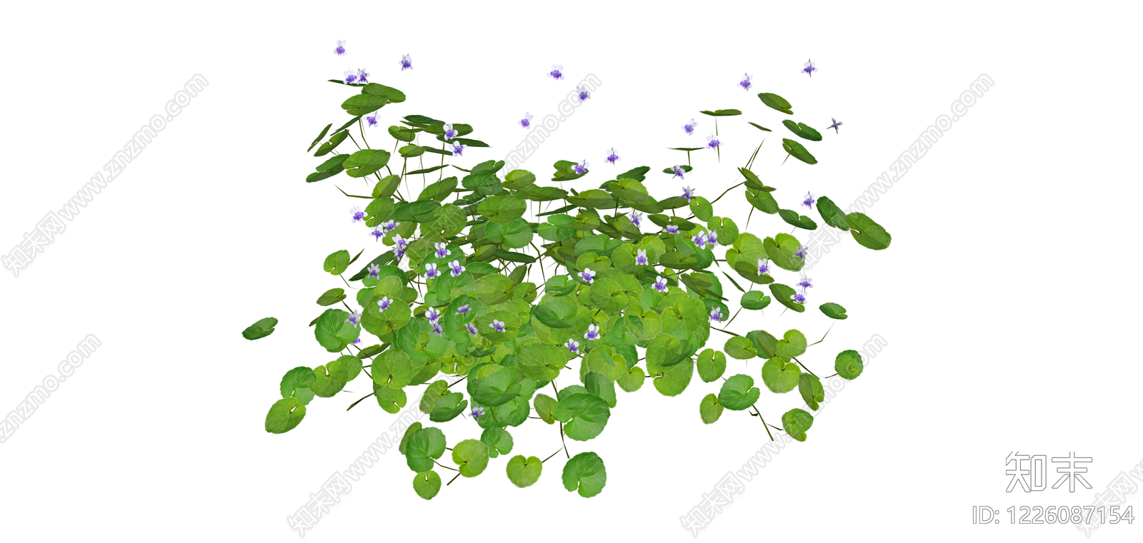 紫色花卉绿植组合SU模型下载【ID:1226087154】