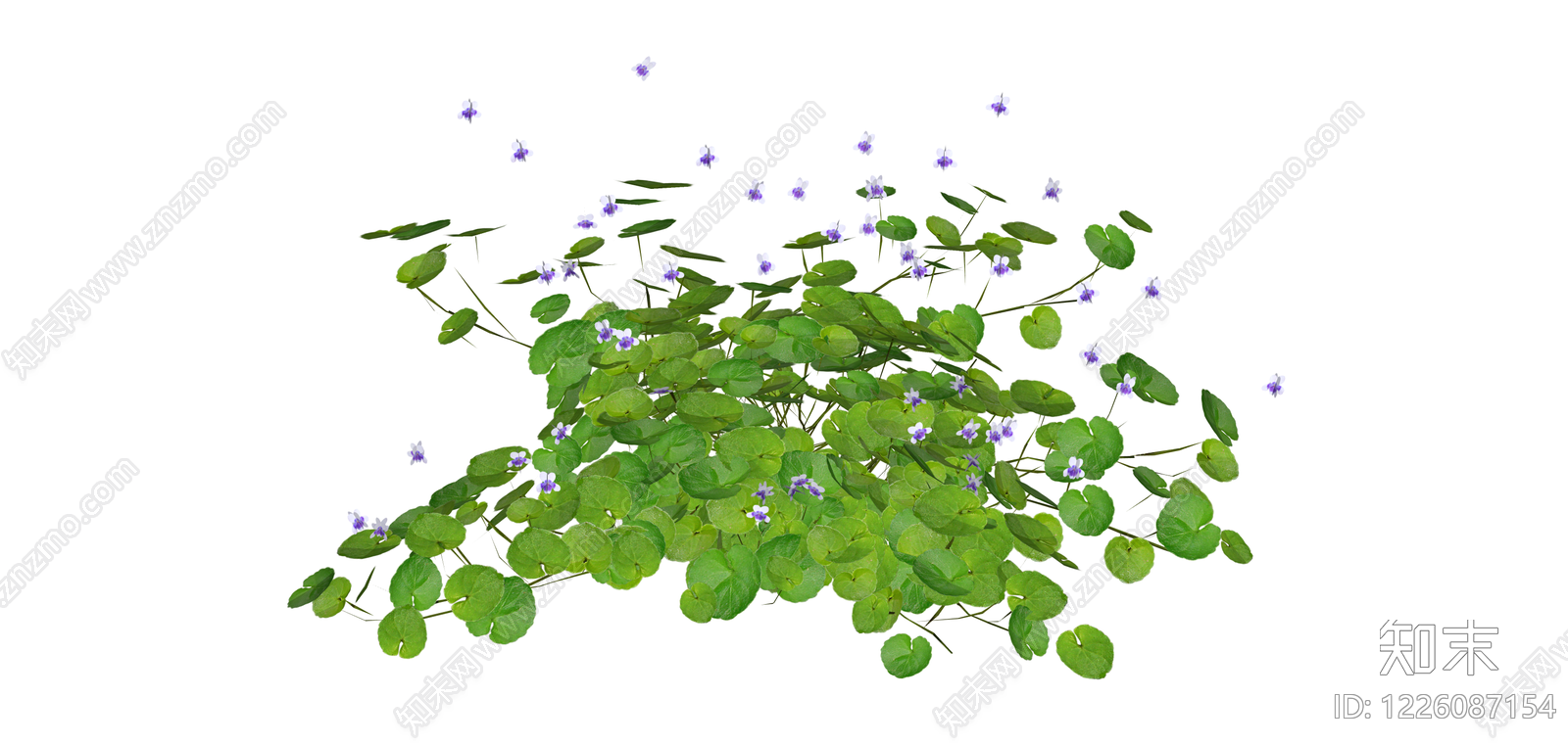 紫色花卉绿植组合SU模型下载【ID:1226087154】