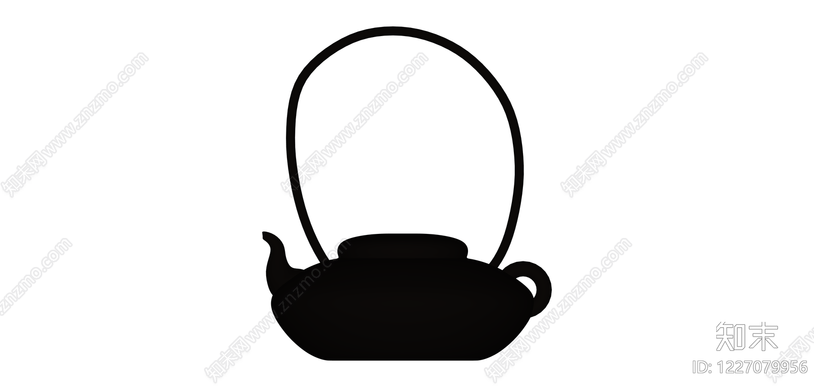 黑色茶壶SU模型下载【ID:1227079956】