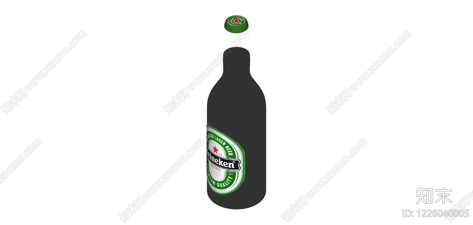 黑底Heineken啤酒瓶SU模型下载【ID:1226040005】