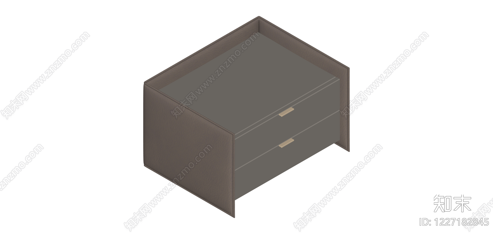 双抽屉床头柜SU模型下载【ID:1227182845】
