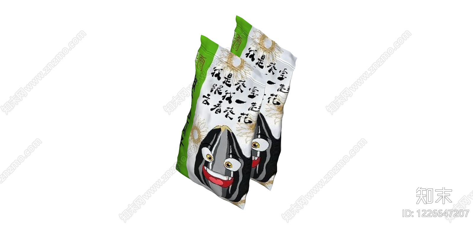 卡通瓜子包装袋SU模型下载【ID:1226647207】