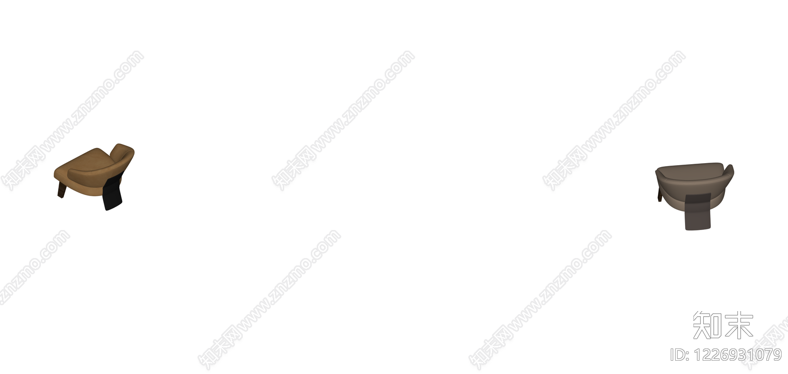 现代风格软包单人沙发SU模型下载【ID:1226931079】