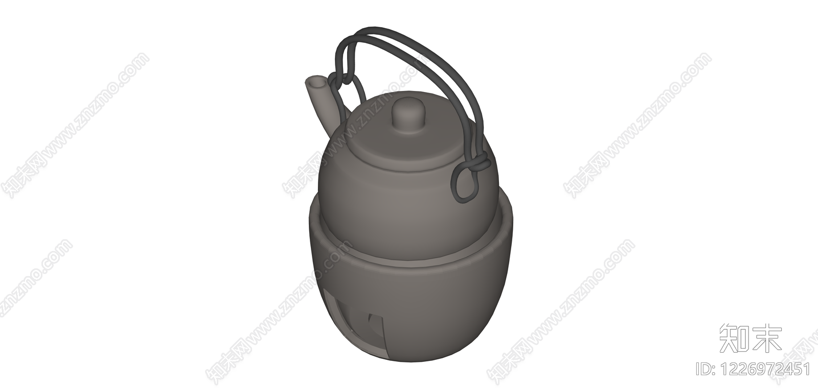 传统提梁煮茶器SU模型下载【ID:1226972451】