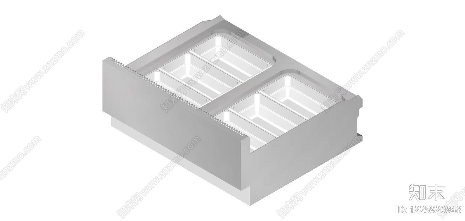 商用四格保温售饭台SU模型下载【ID:1225920948】