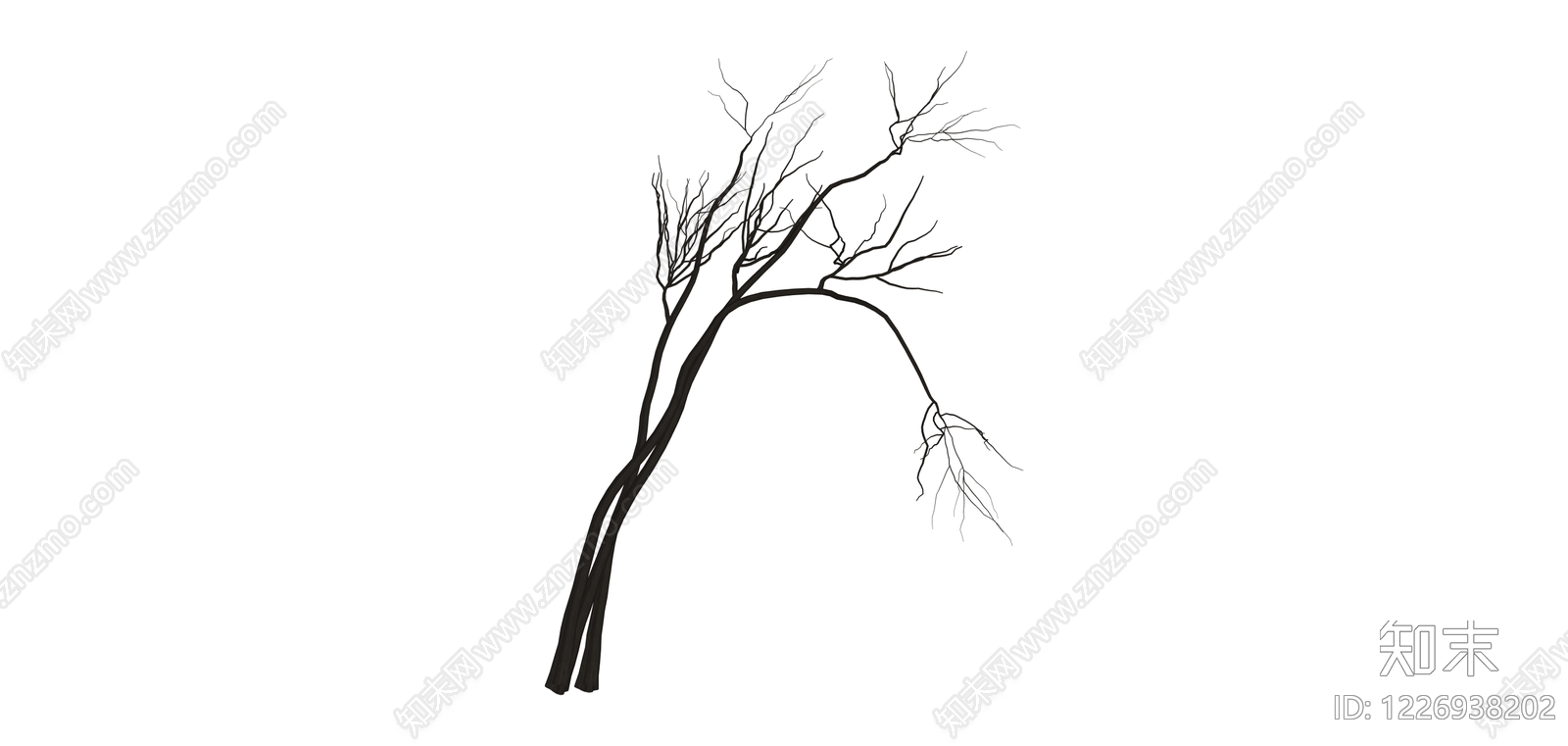 枯树模型SU模型下载【ID:1226938202】