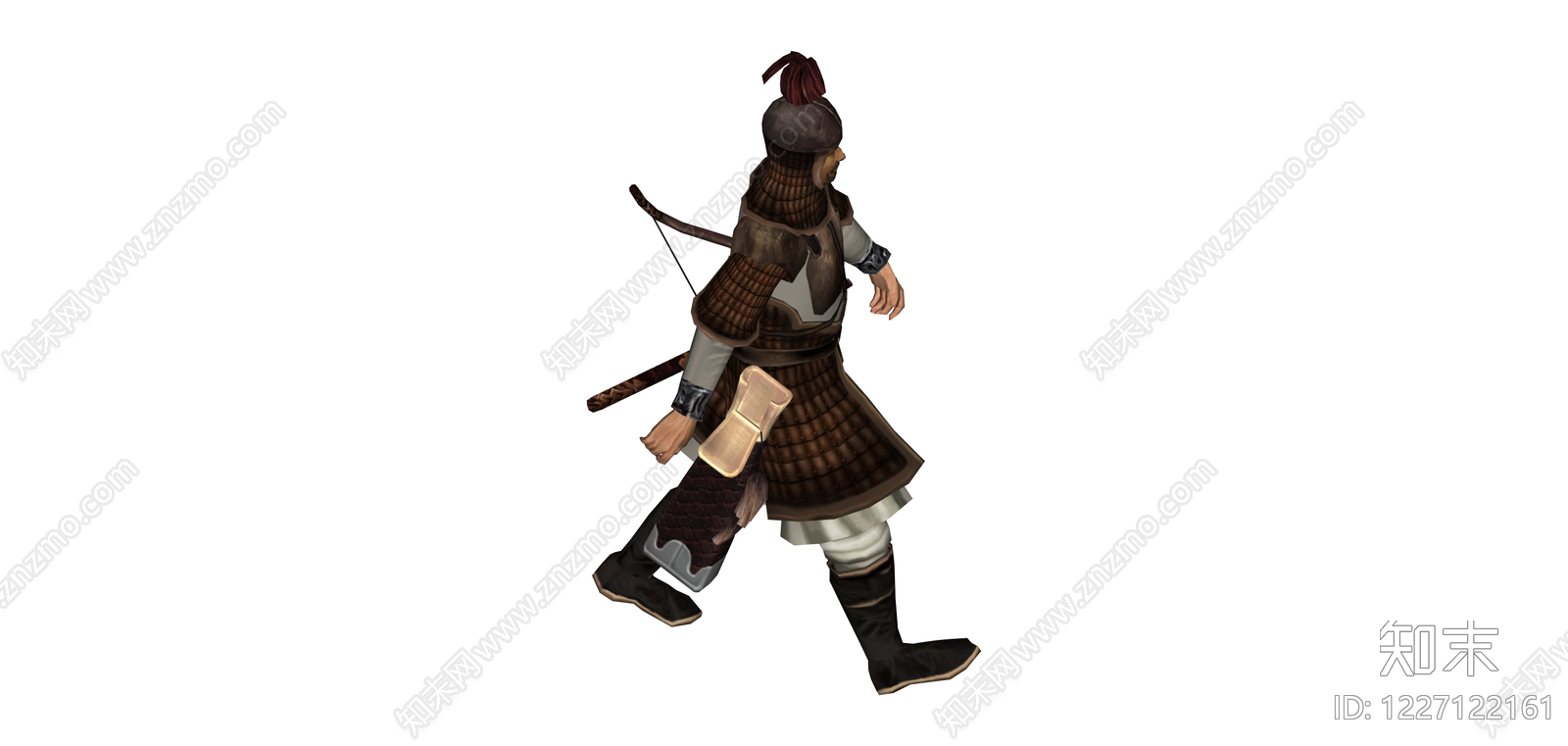 古代铠甲士兵模型SU模型下载【ID:1227122161】