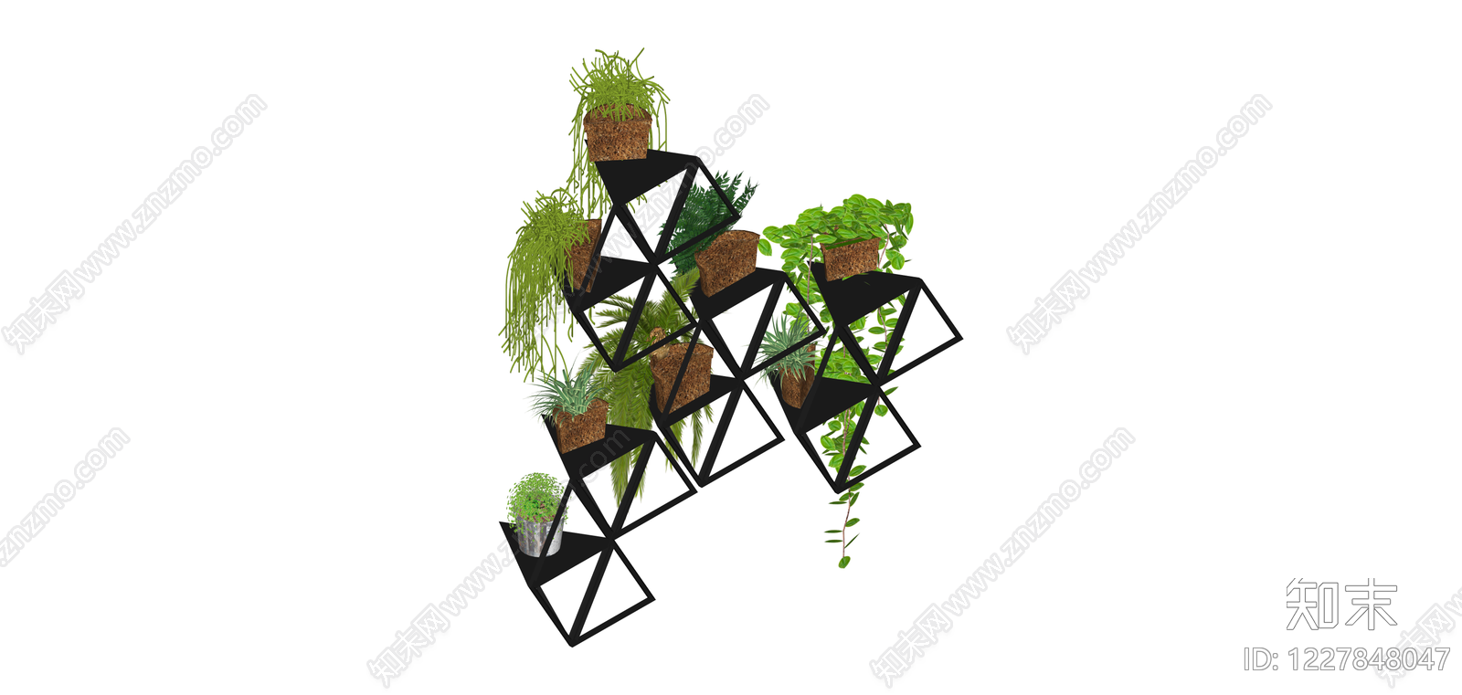多盆绿植组合SU模型下载【ID:1227848047】