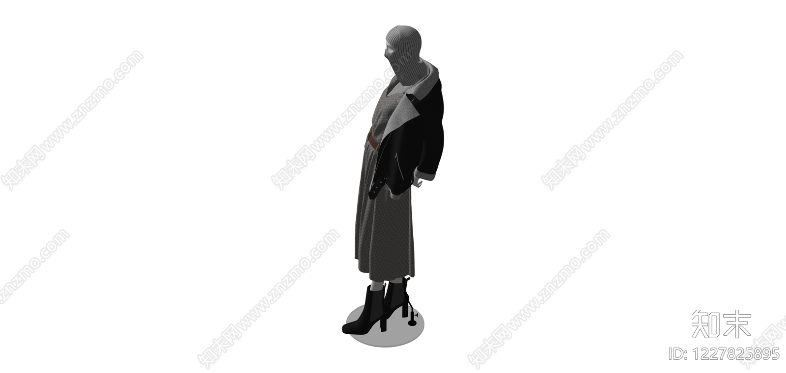 蒙面人物全身模型SU模型下载【ID:1227825895】