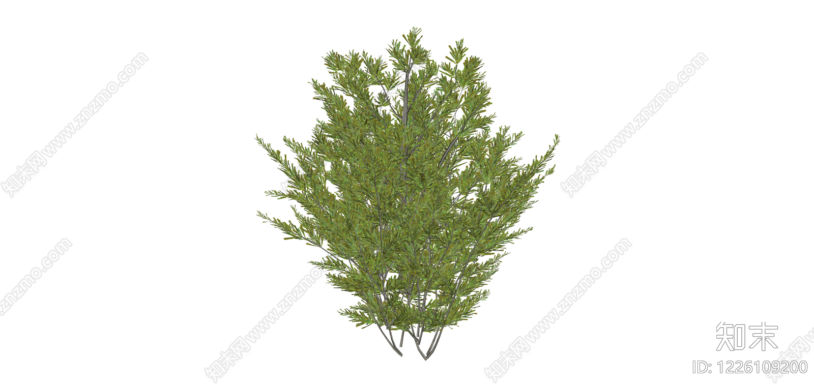 绿色灌木植物模型SU模型下载【ID:1226109200】