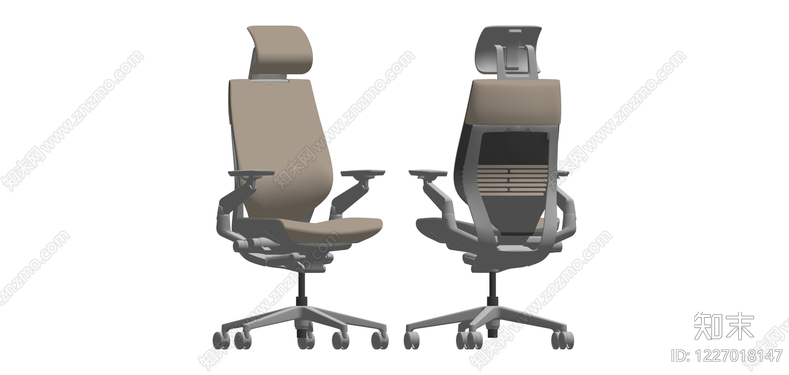 办公椅组合模型SU模型下载【ID:1227018147】