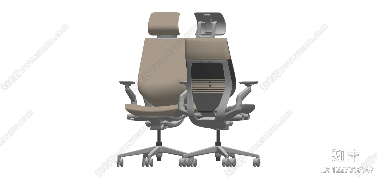 办公椅组合模型SU模型下载【ID:1227018147】