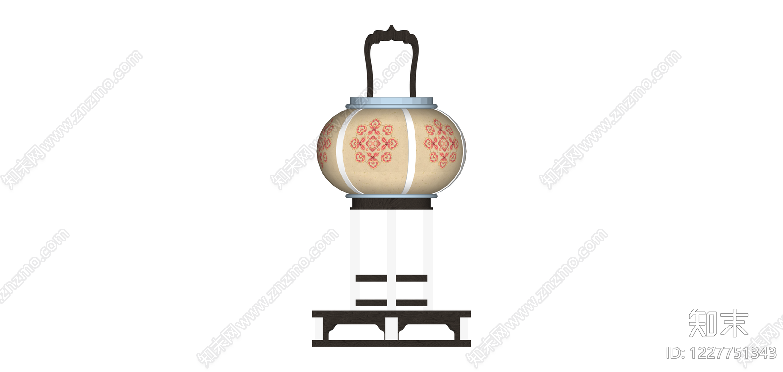中式复古提灯组件SU模型下载【ID:1227751343】