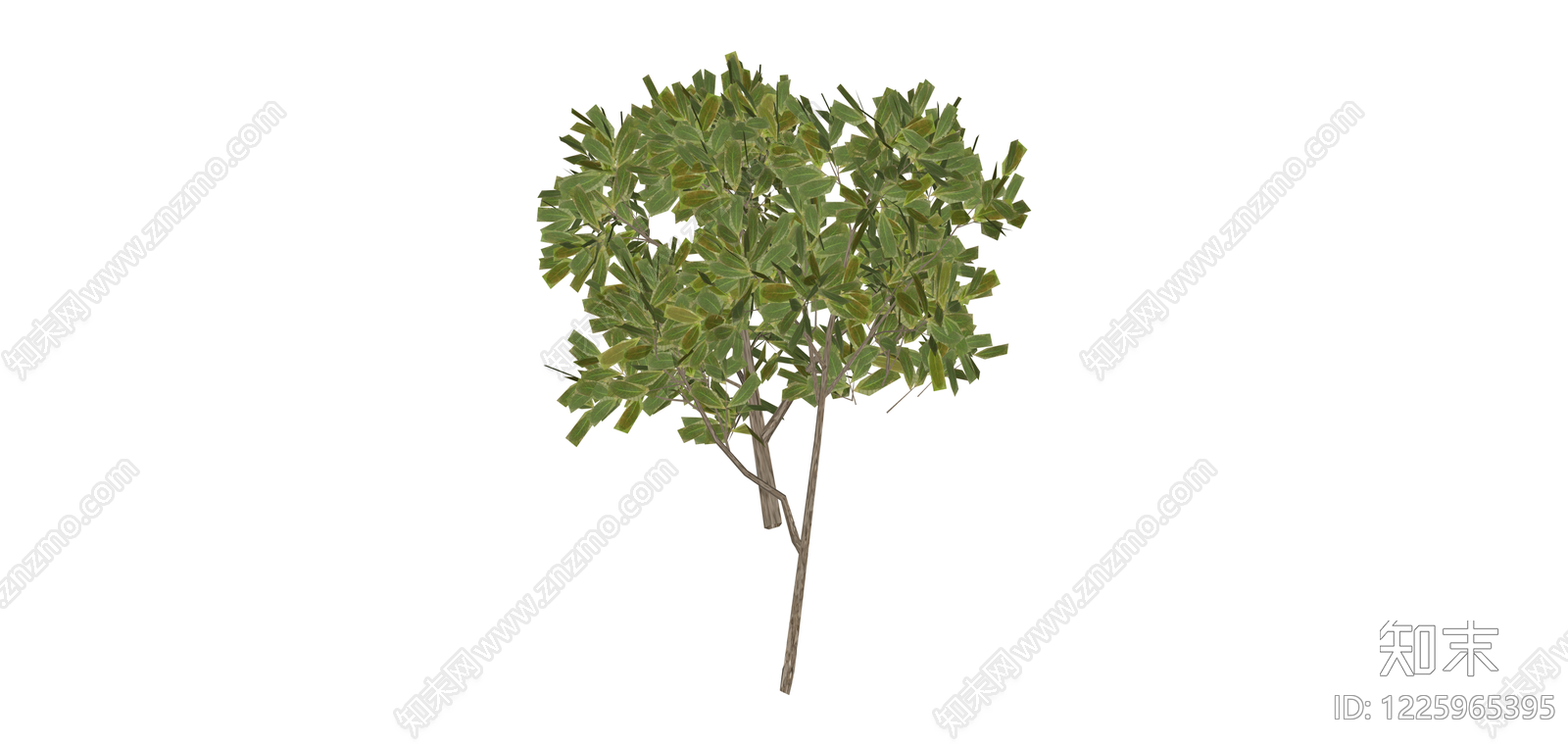 双杆景观绿植SU模型下载【ID:1225965395】