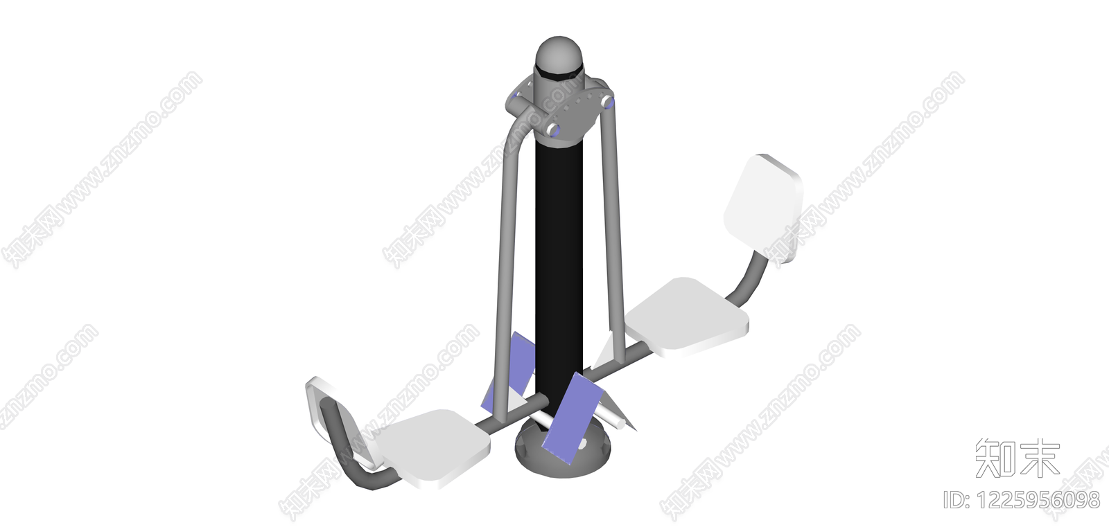 户外双人健身器材SU模型下载【ID:1225956098】