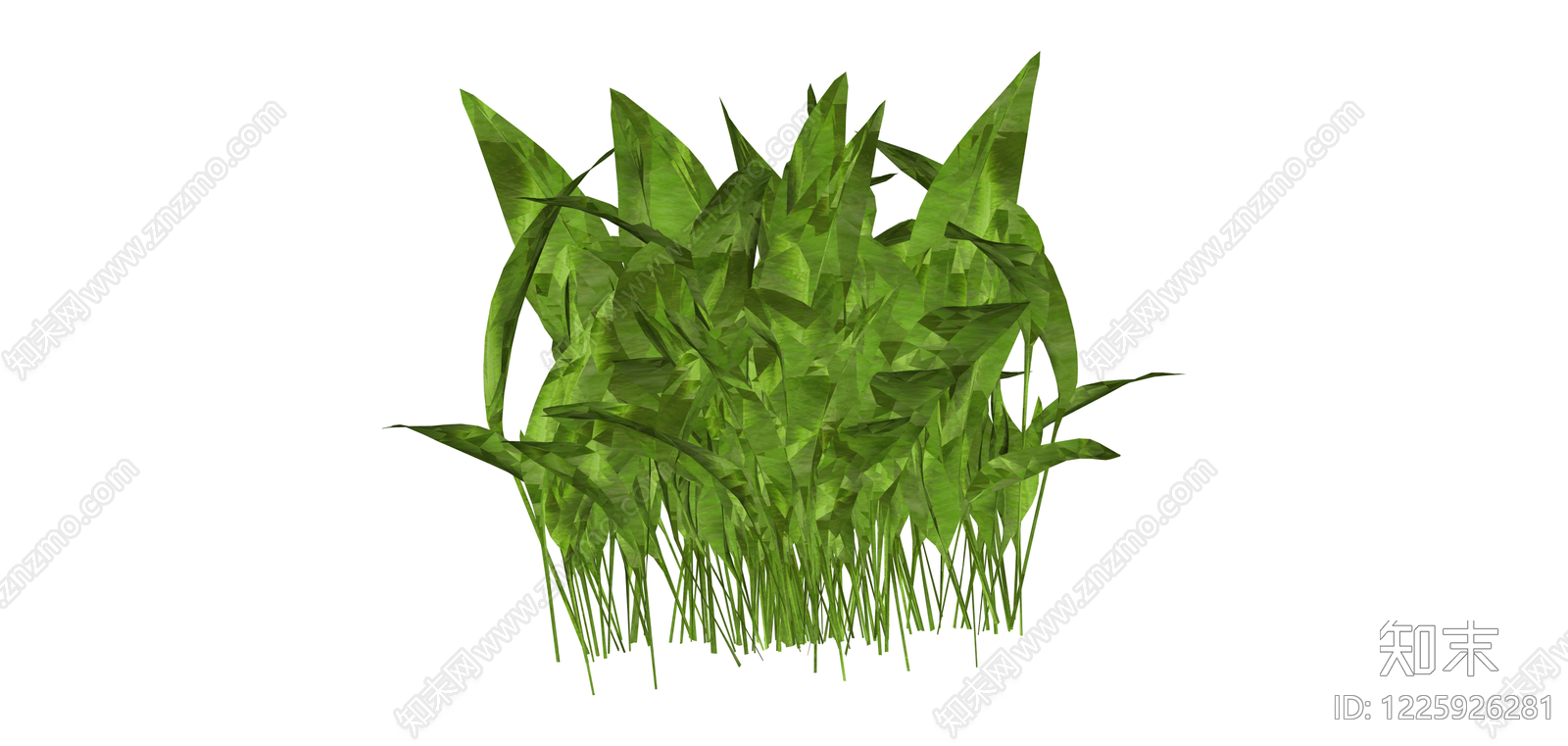 低多边形绿色植物丛SU模型下载【ID:1225926281】
