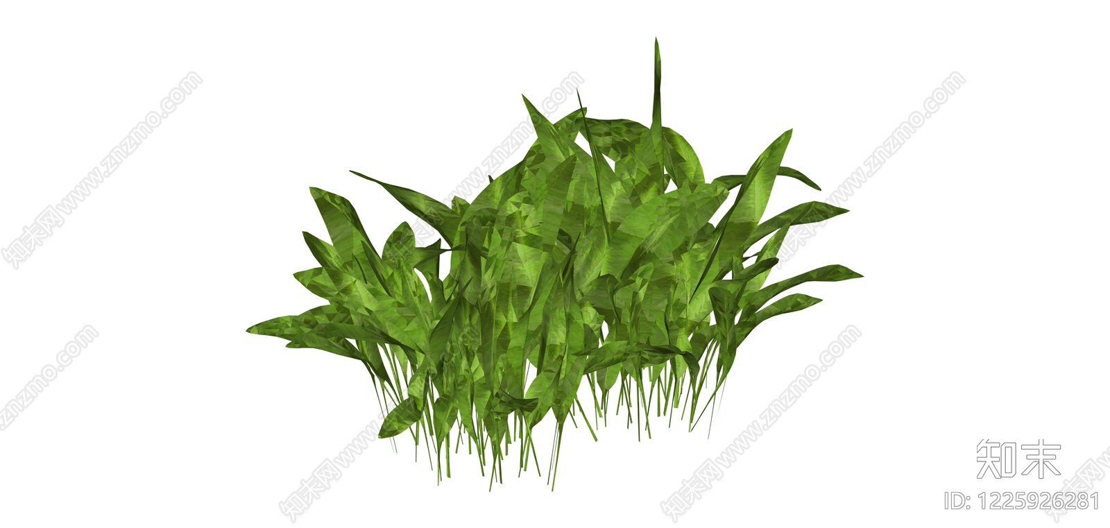 低多边形绿色植物丛SU模型下载【ID:1225926281】