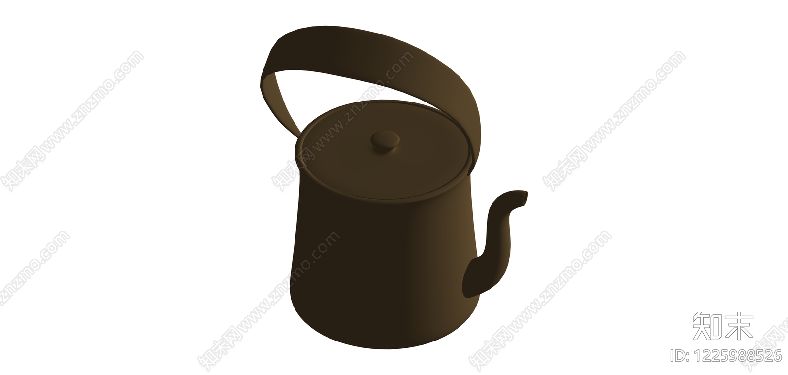 棕色带提梁水壶SU模型下载【ID:1225988526】
