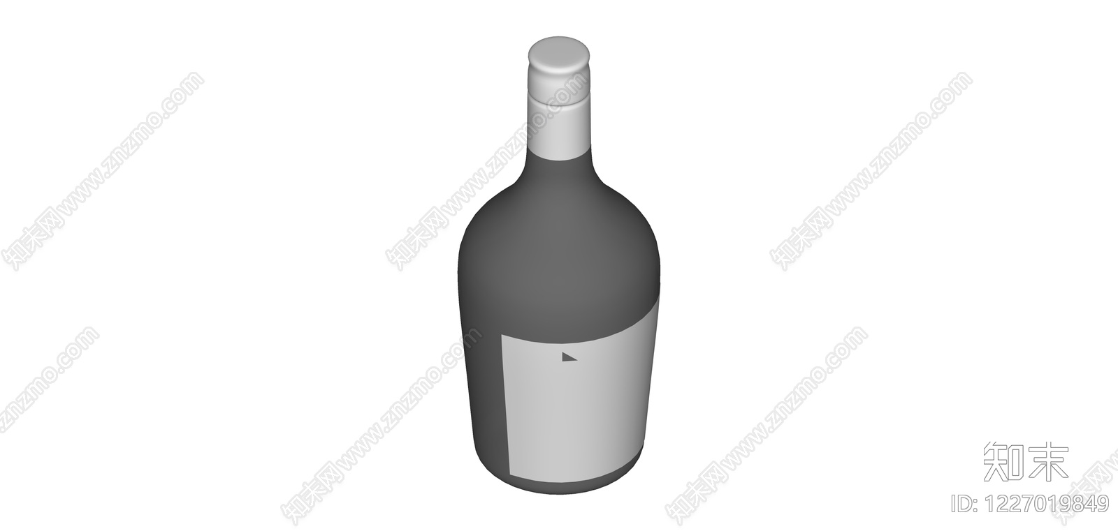 灰色磨砂酒瓶SU模型下载【ID:1227019849】