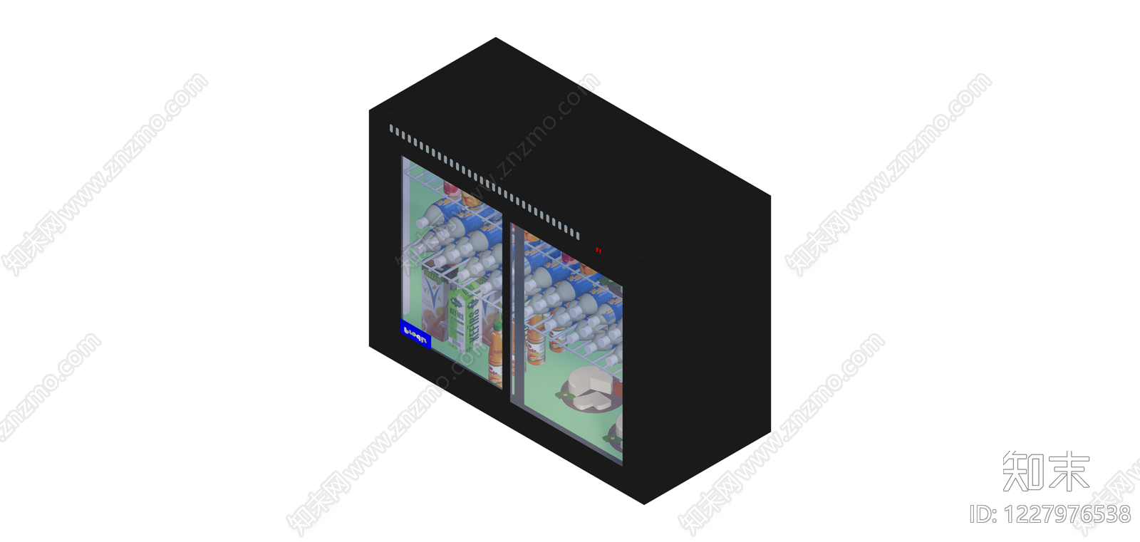 双门玻璃展示冷藏柜SU模型下载【ID:1227976538】