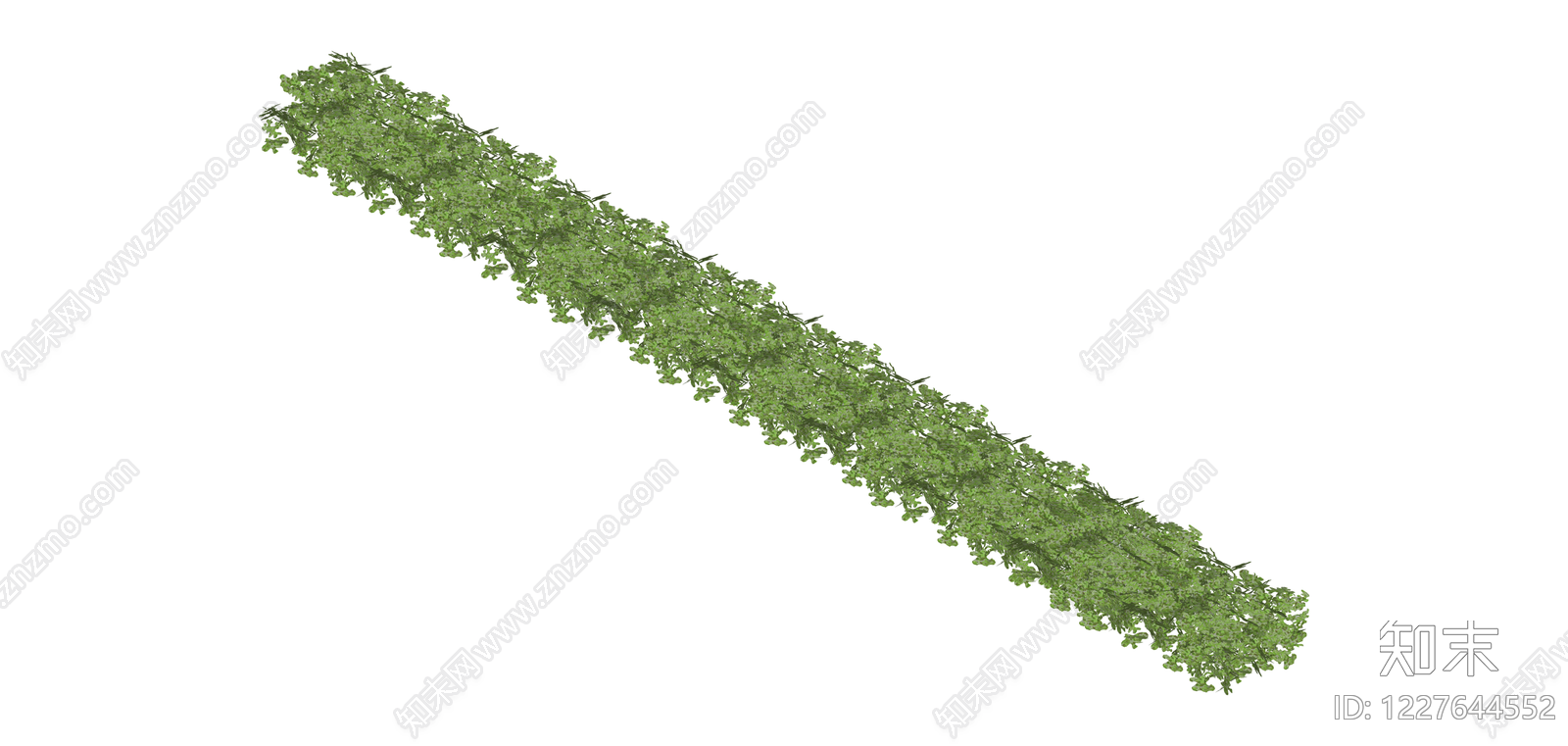 长条形绿篱植物模型SU模型下载【ID:1227644552】
