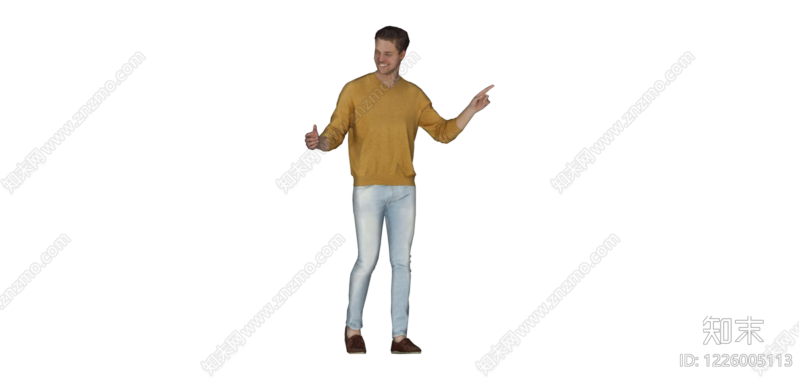 站立姿态男性人物SU模型下载【ID:1226005113】