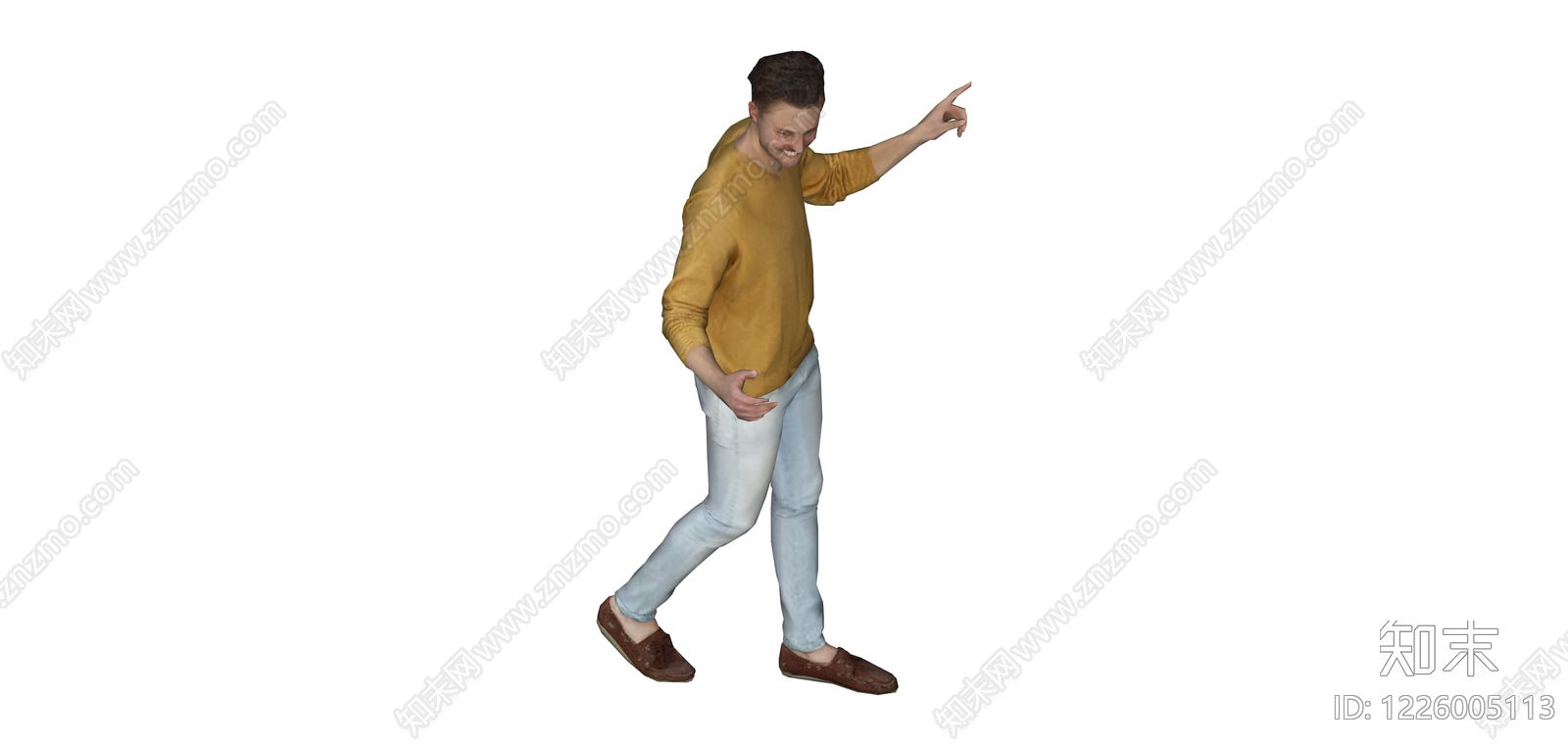 站立姿态男性人物SU模型下载【ID:1226005113】
