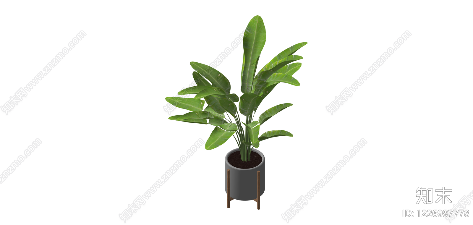 盆栽绿植带支架SU模型下载【ID:1226997778】