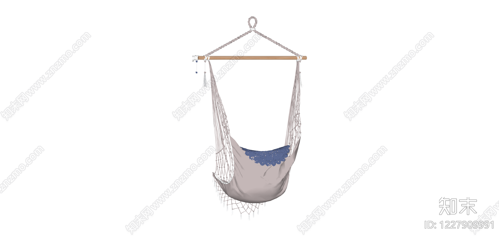 悬挂式编织吊椅SU模型下载【ID:1227909991】