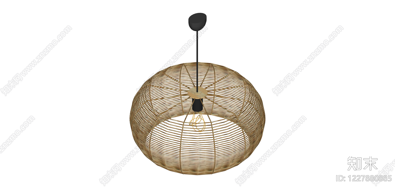 藤编吊灯SU模型下载【ID:1227880885】