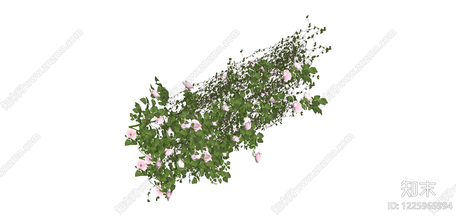 粉色玫瑰藤蔓花墙SU模型下载【ID:1225965994】