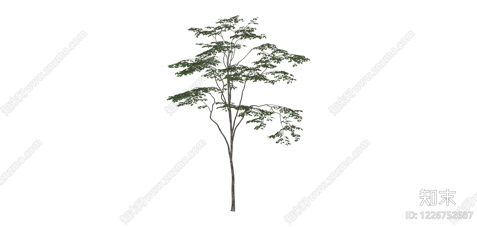 独立景观乔木模型SU模型下载【ID:1226752687】
