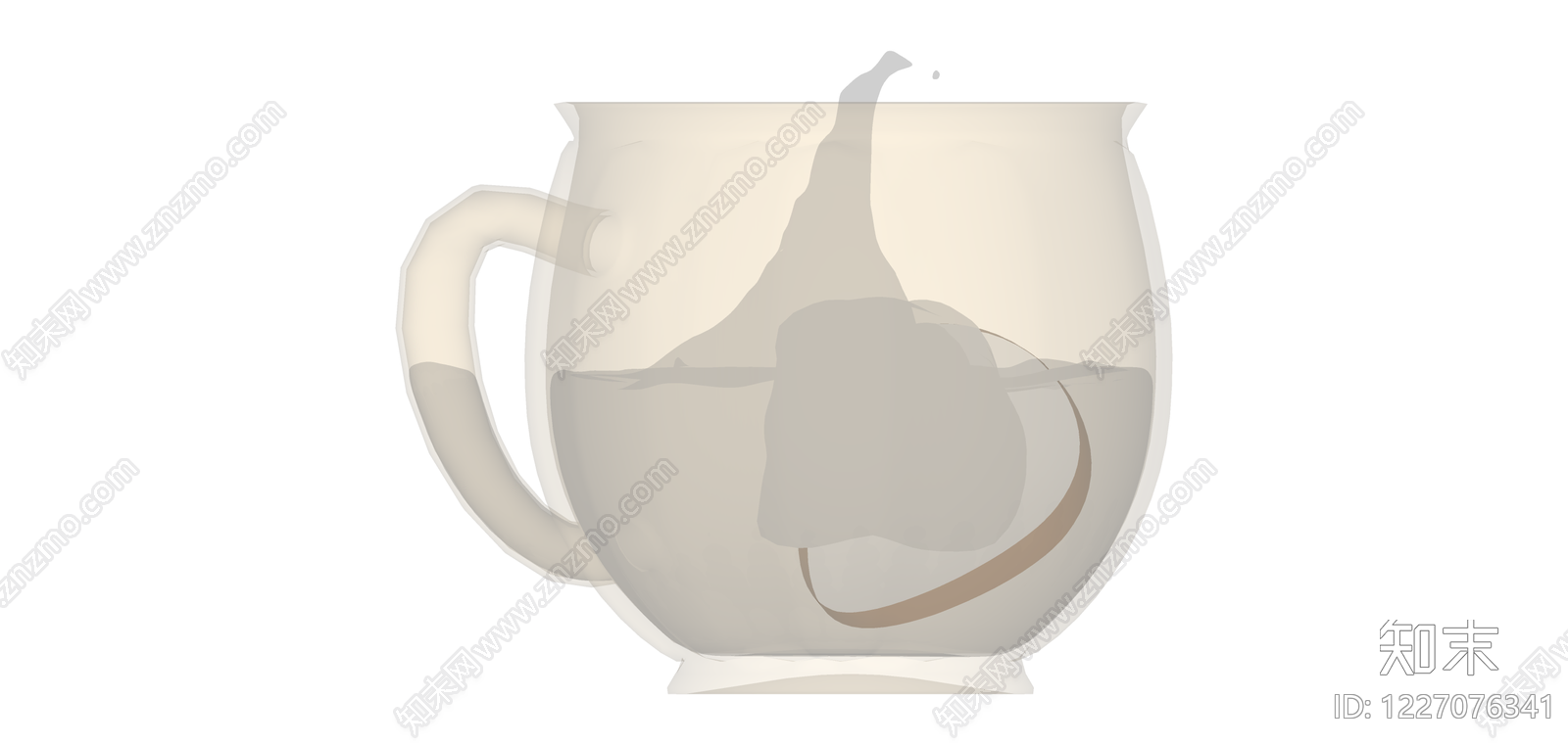 带茶包的玻璃马克杯SU模型下载【ID:1227076341】