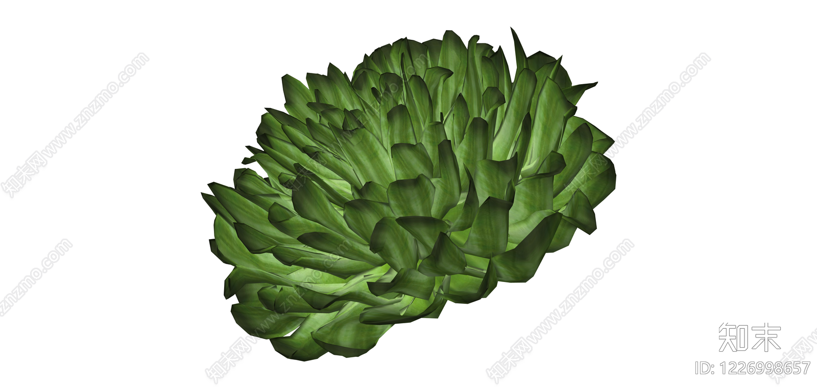 绿色多肉植物盆栽SU模型下载【ID:1226998657】