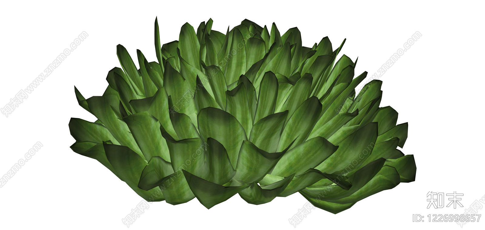 绿色多肉植物盆栽SU模型下载【ID:1226998657】