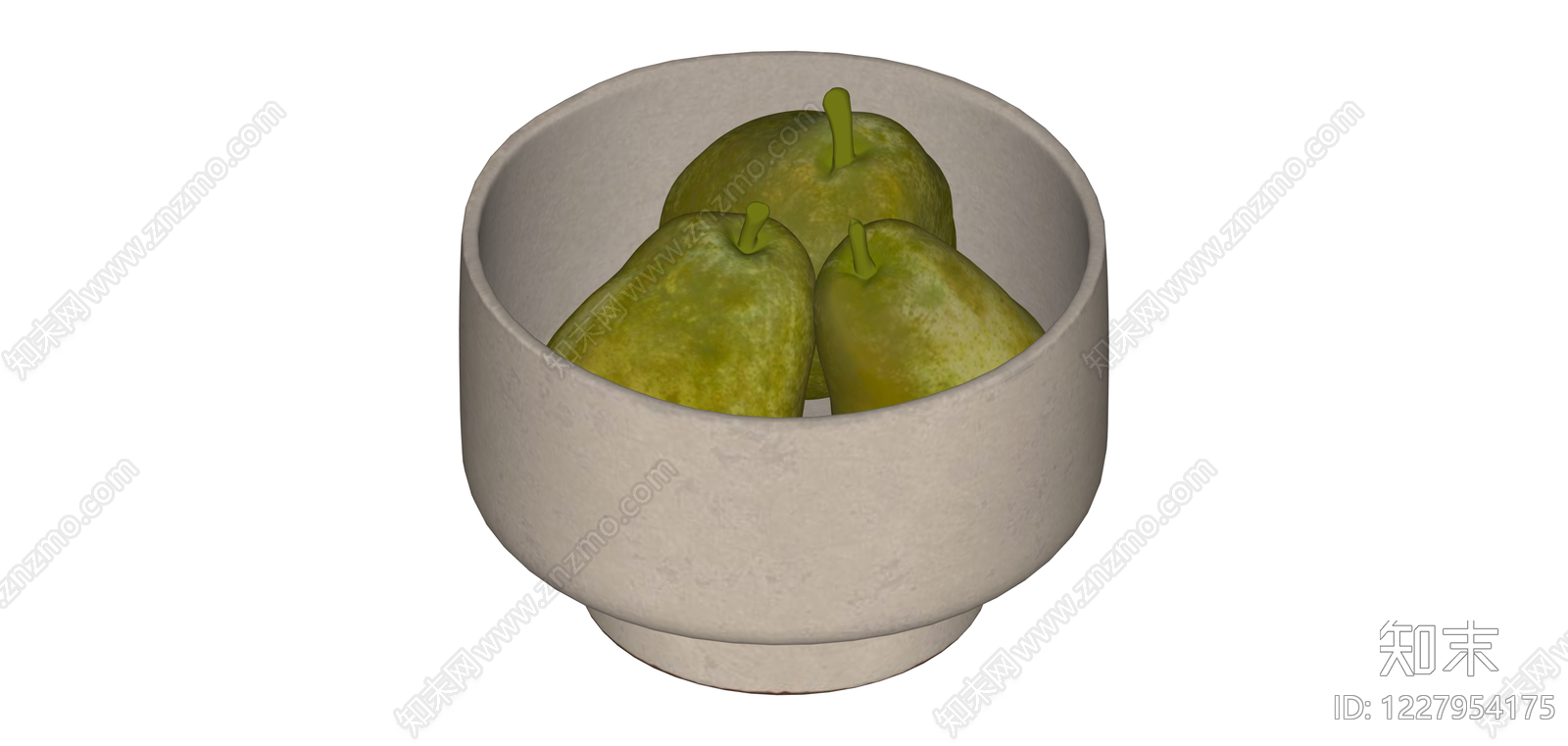 盛梨陶瓷碗SU模型下载【ID:1227954175】