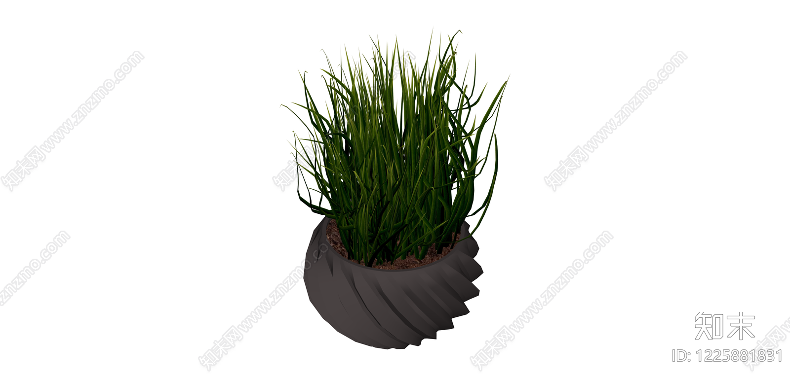 带盆绿植盆栽SU模型下载【ID:1225881831】