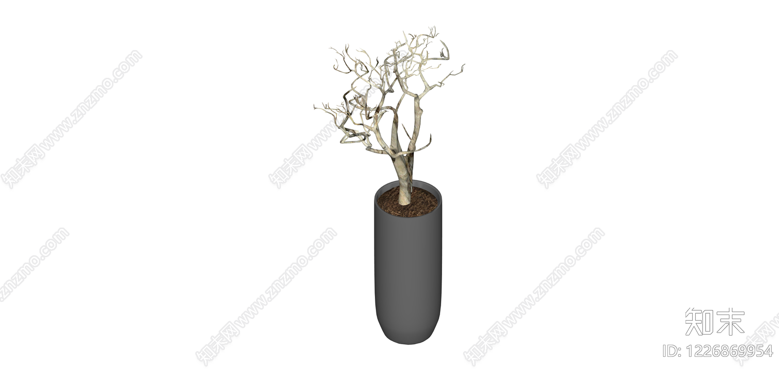 盆栽枯枝植物SU模型下载【ID:1226869954】