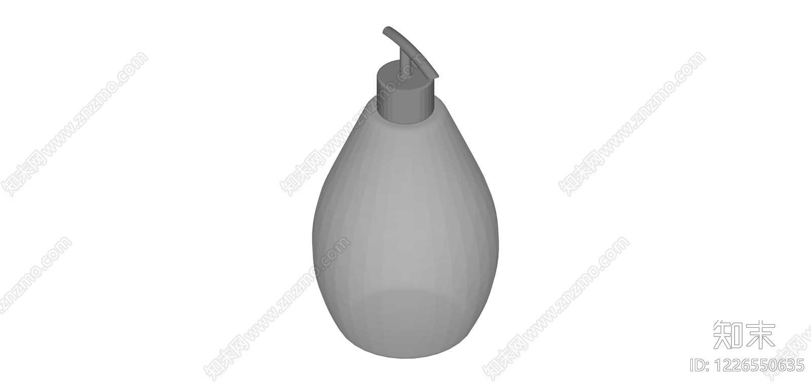 灰色泵头瓶模型SU模型下载【ID:1226550635】
