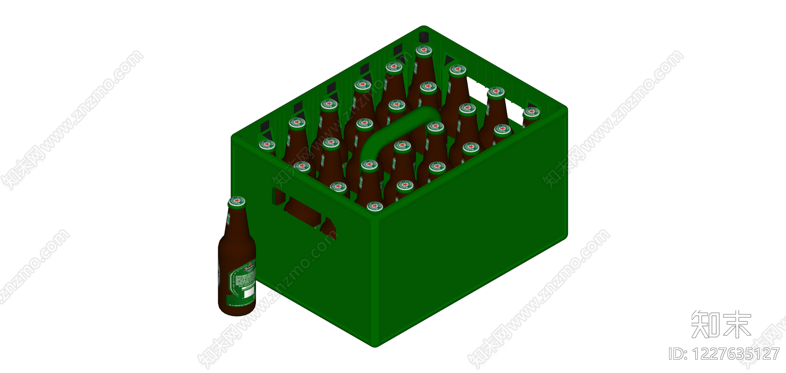 Heineken啤酒整箱SU模型下载【ID:1227635127】
