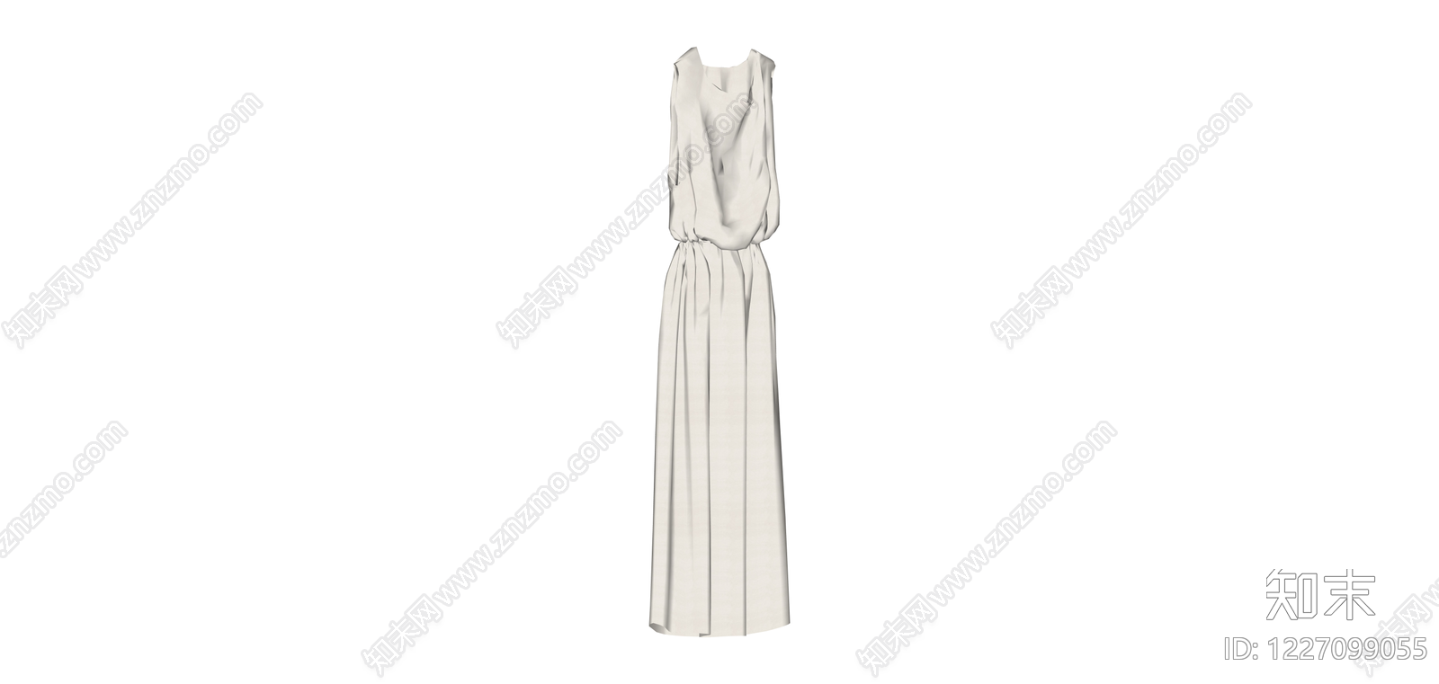 白色褶皱挂式长帘SU模型下载【ID:1227099055】