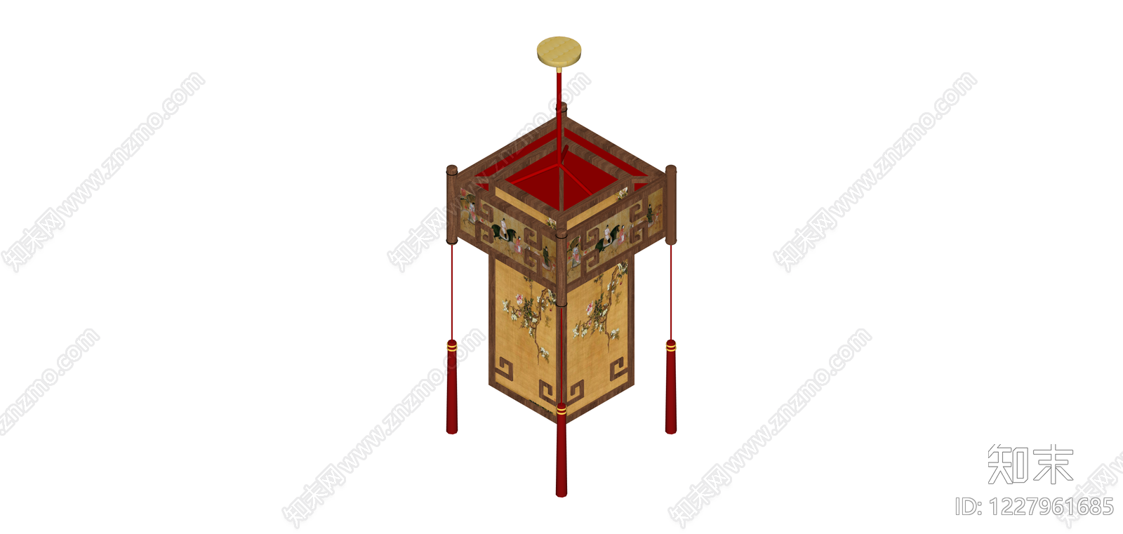 中式六角宫灯SU模型下载【ID:1227961685】