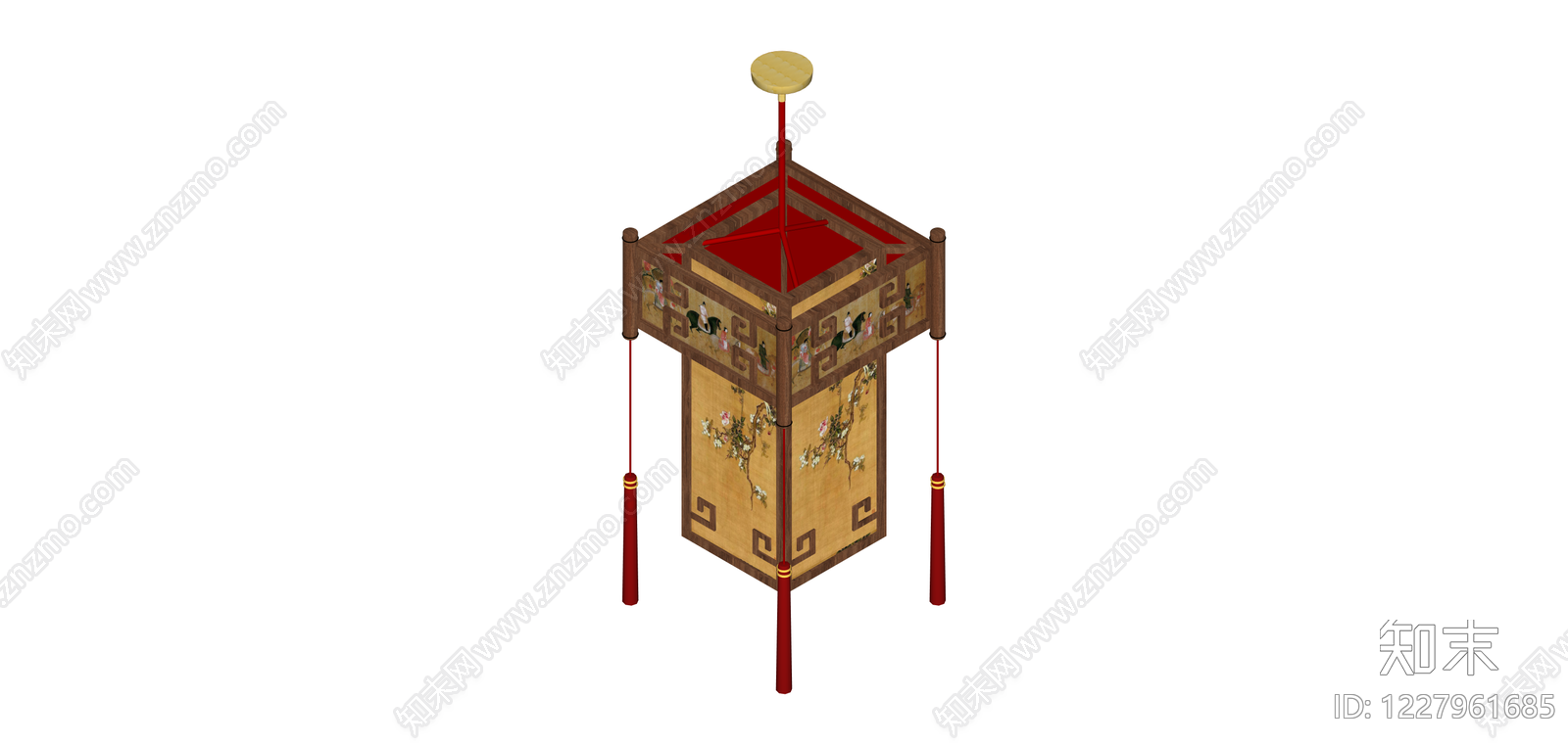 中式六角宫灯SU模型下载【ID:1227961685】