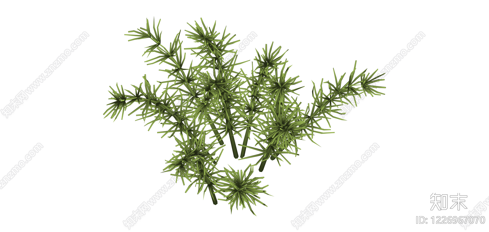 丛生绿植景观组SU模型下载【ID:1226967070】