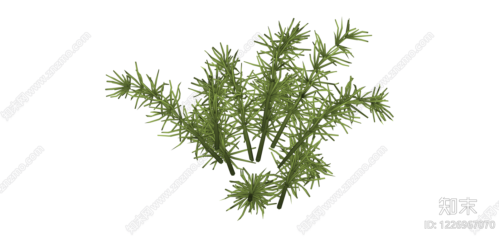 丛生绿植景观组SU模型下载【ID:1226967070】