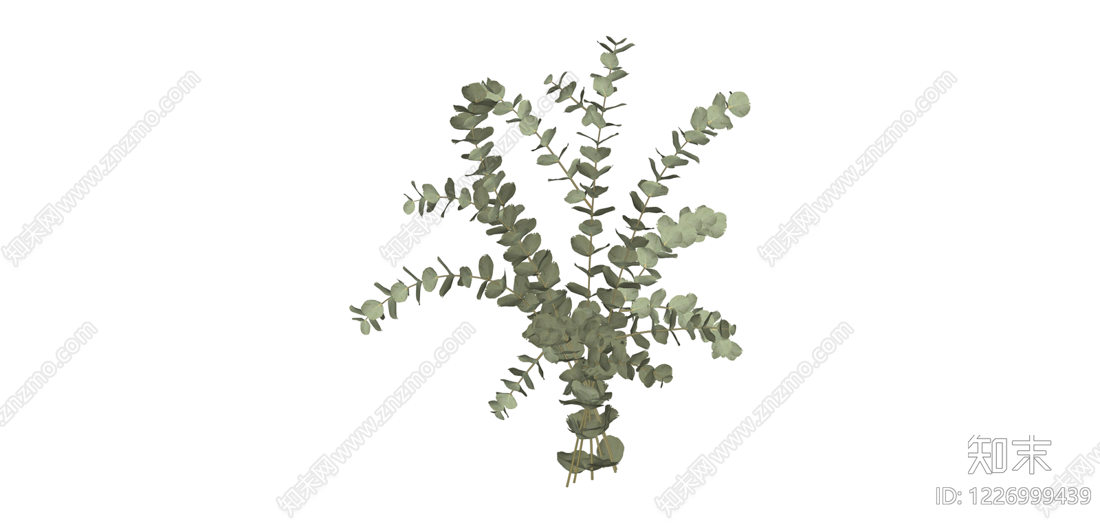 尤加利叶花艺组合SU模型下载【ID:1226999439】